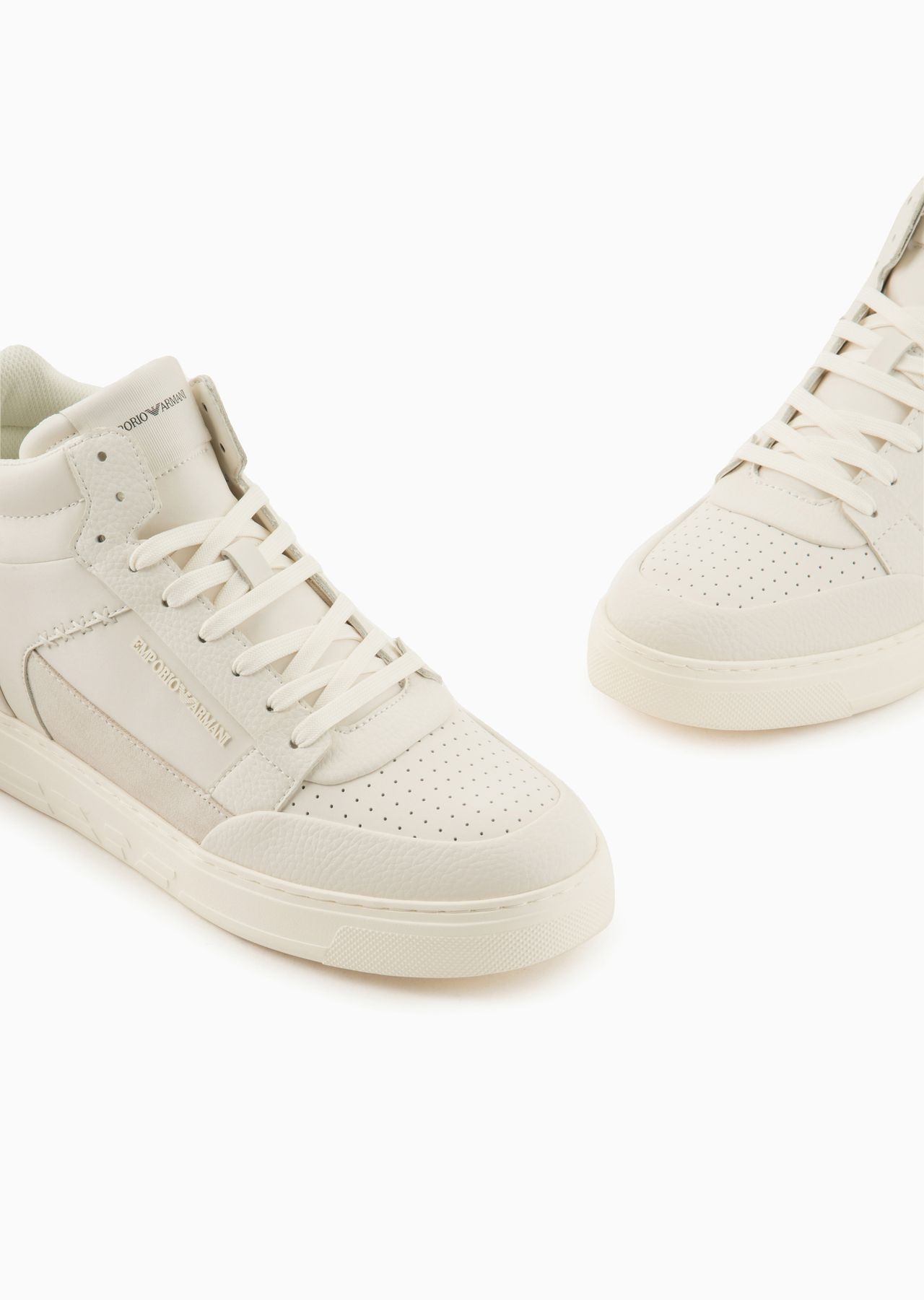 ASV regenerated leather high-top sneakers with suede detail - 5