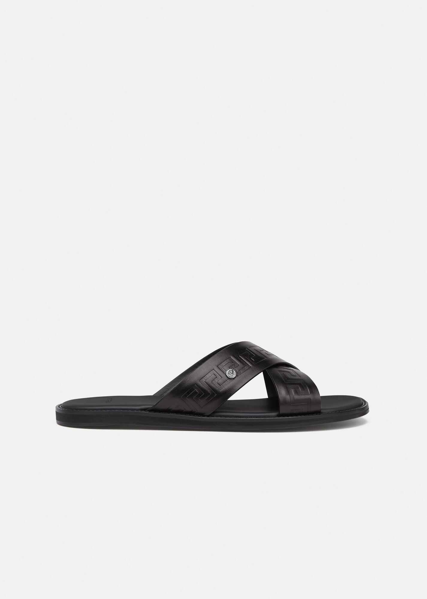 Embossed Greca Sandals - 1