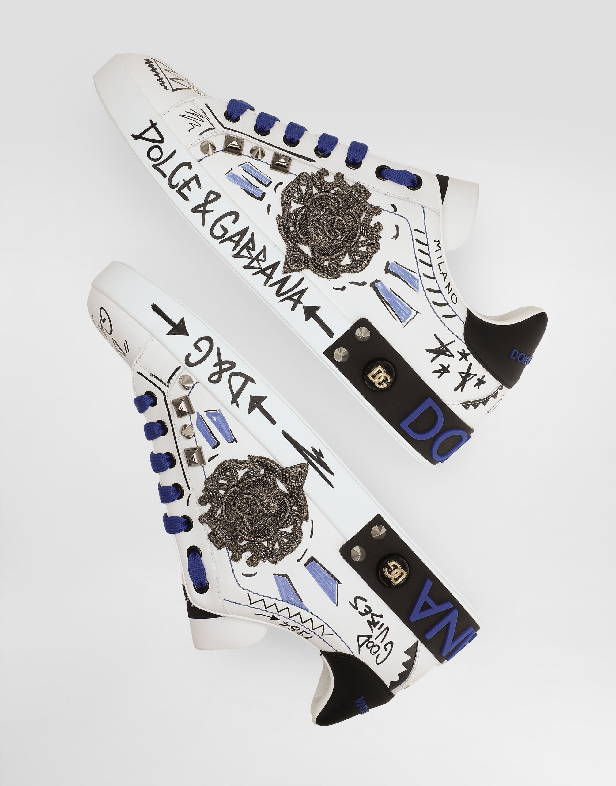 Calfskin Portofino sneakers with patch - 5
