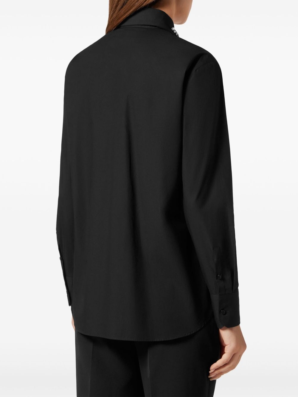 crystal-embellished cotton shirt - 3