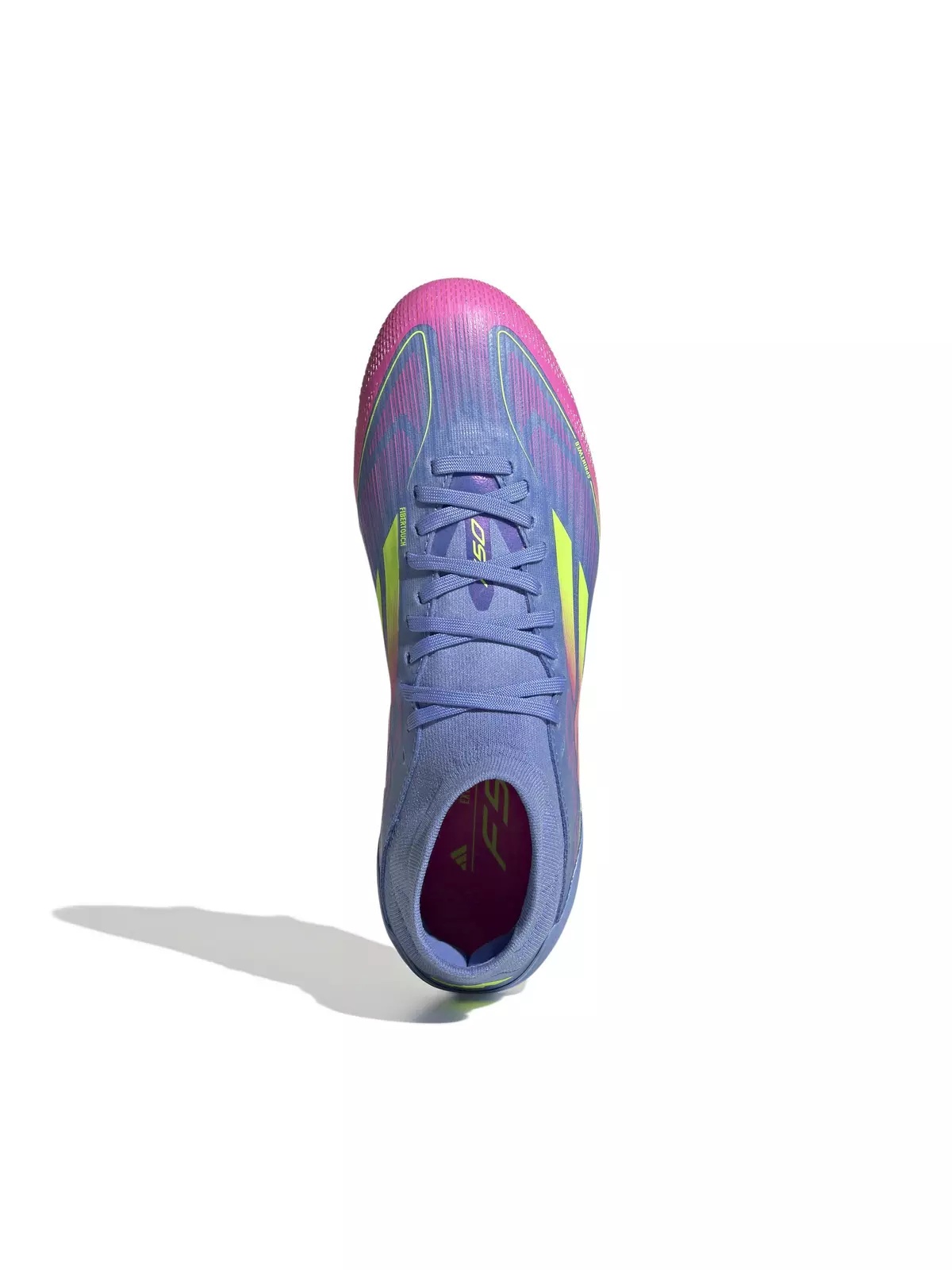 F50 Pro Mid FG "Blue Fusion/Lucid Lemon/Lucid Pink" Women's Soccer Cleat - 7