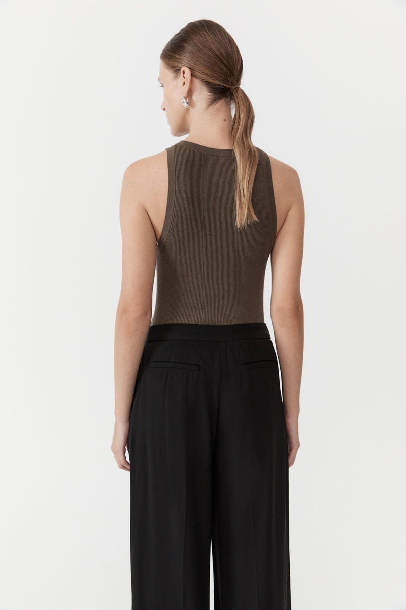 Stitch Detail Tank - Kelp 4