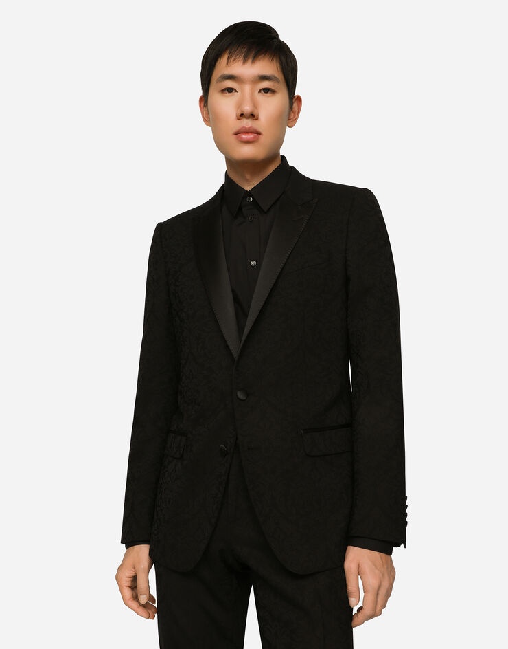 Wool jacquard Martini-fit tuxedo suit - 4