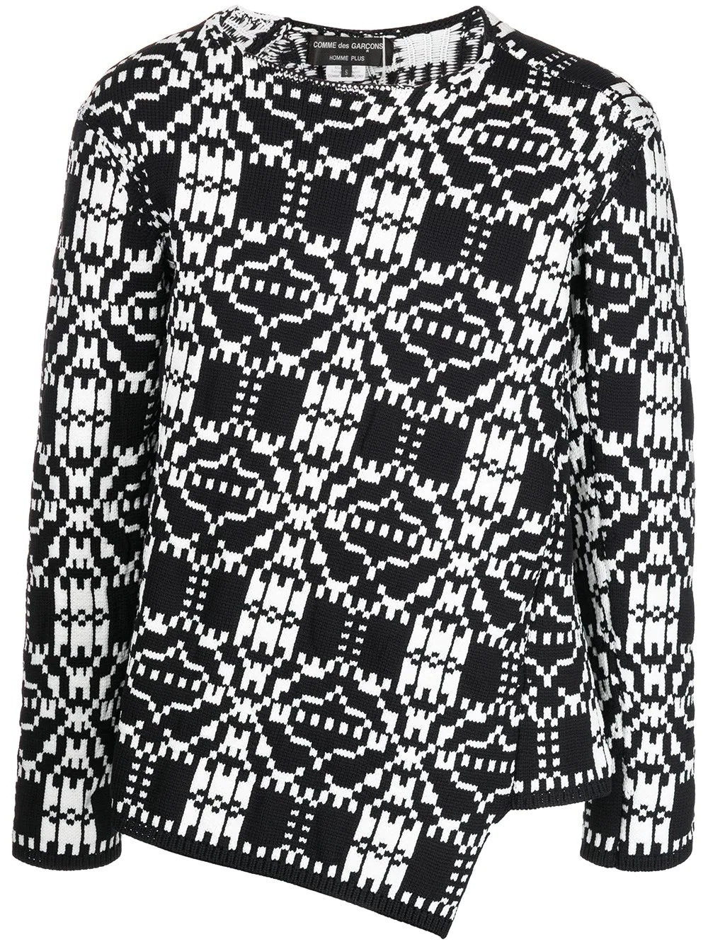 geometric-pattern asymmetric jumper - 1