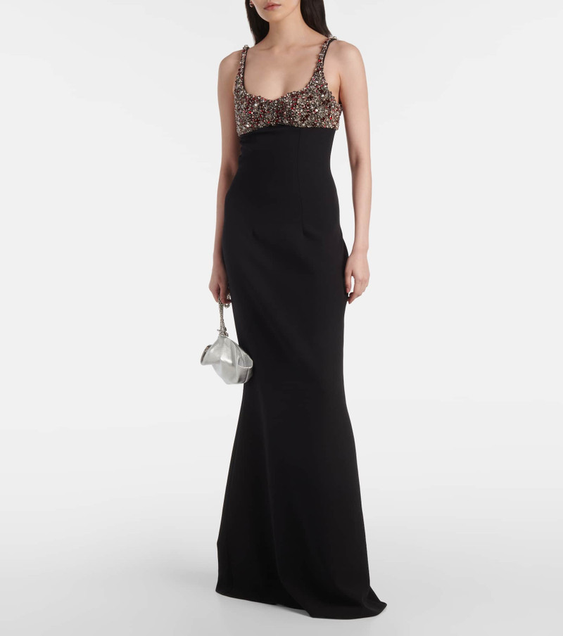 Safiyaa Crystal-embellished gown outlook