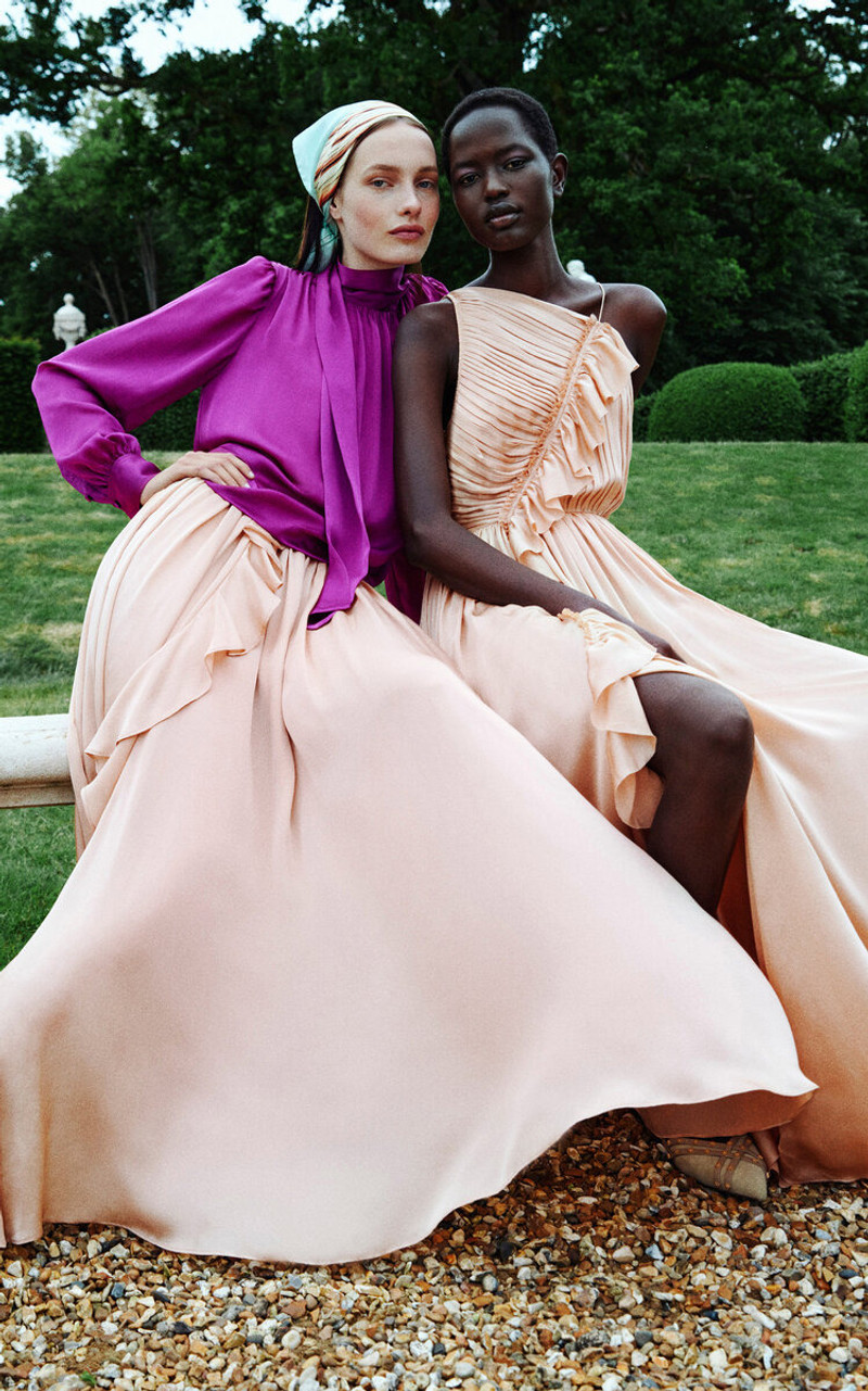 ULLA JOHNSON Zena Skirt tan outlook