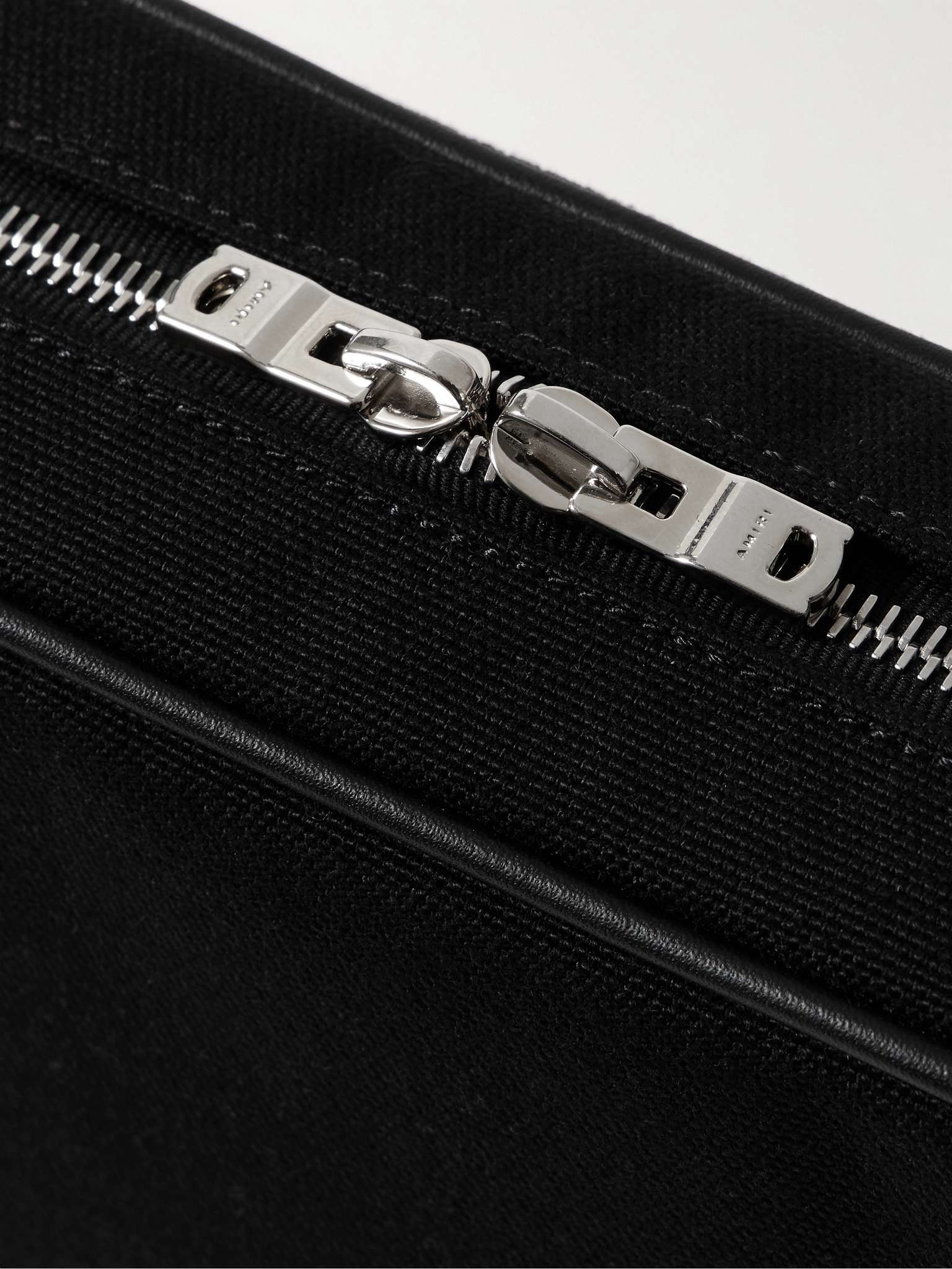 Leather-Trimmed Logo-Embroidered Canvas Messenger Bag - 5