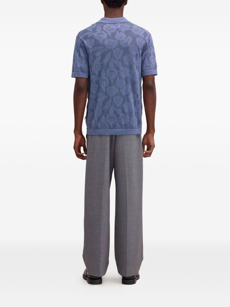Ryan floral-jacquard pointelle-knit T-shirt 3
