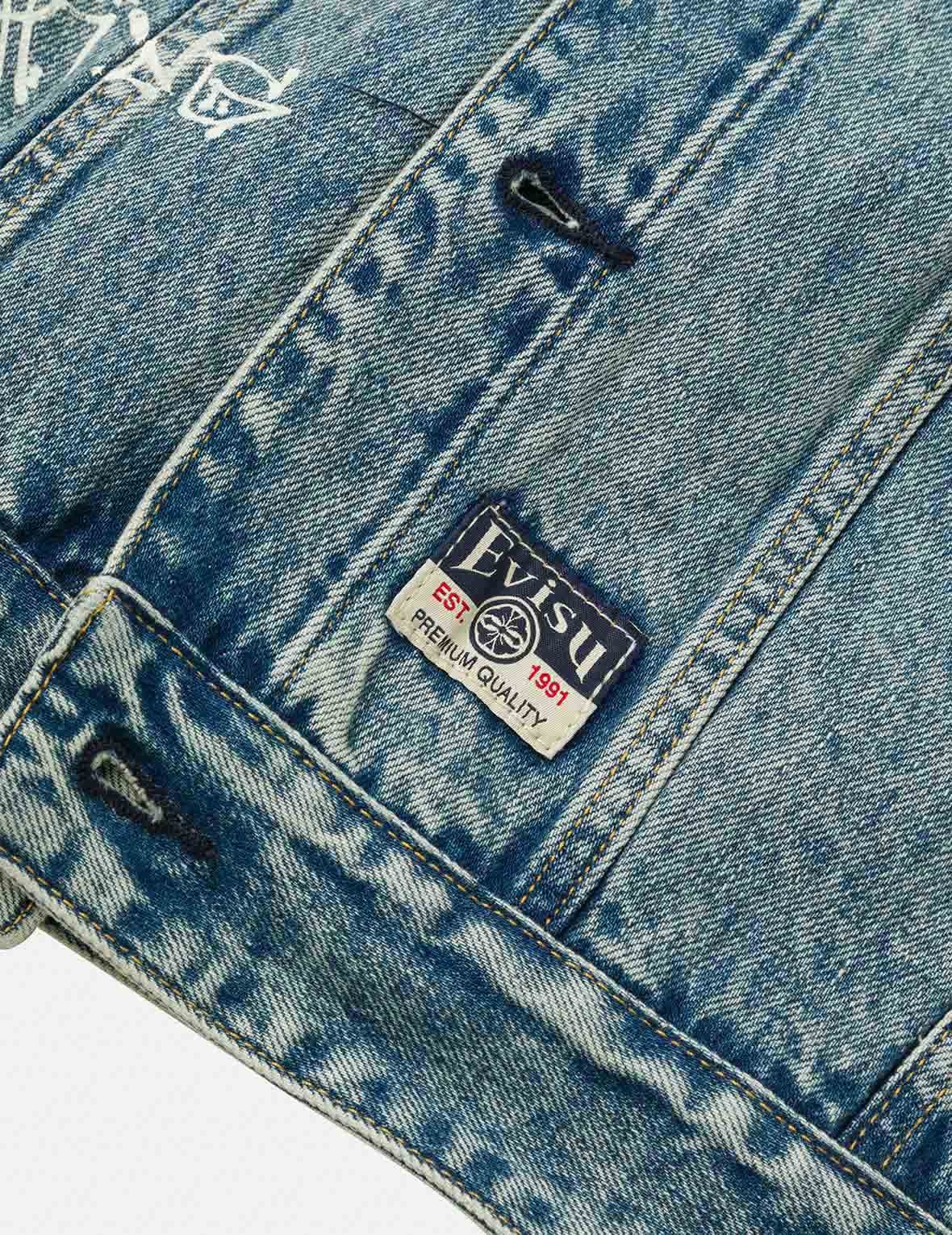 Graffiti Prints Regular Fit Denim Jacket - 11