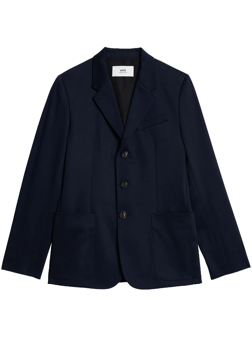 single-breasted cotton blazer - 1
