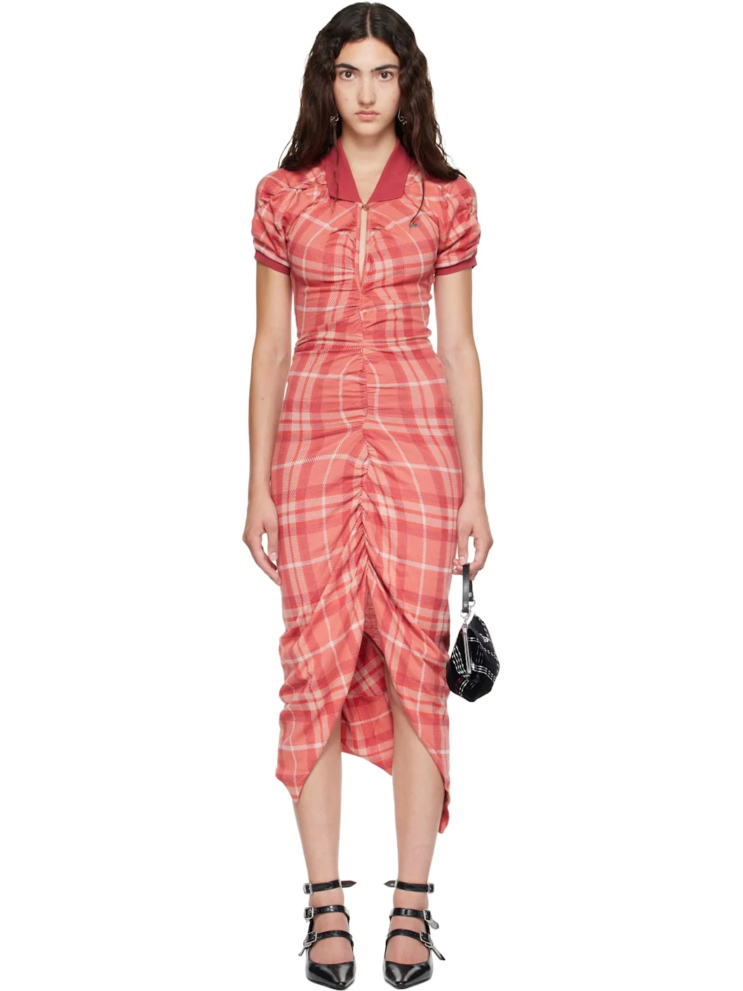 Pink Pulling Midi Dress - 1