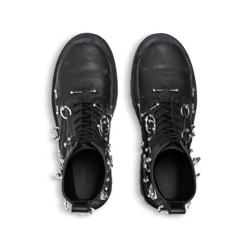 Men's Strike 20mm Boot With Piercings in Black 6