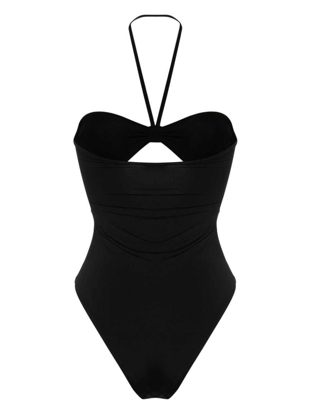 logo-plaque halterneck one-piece - 2