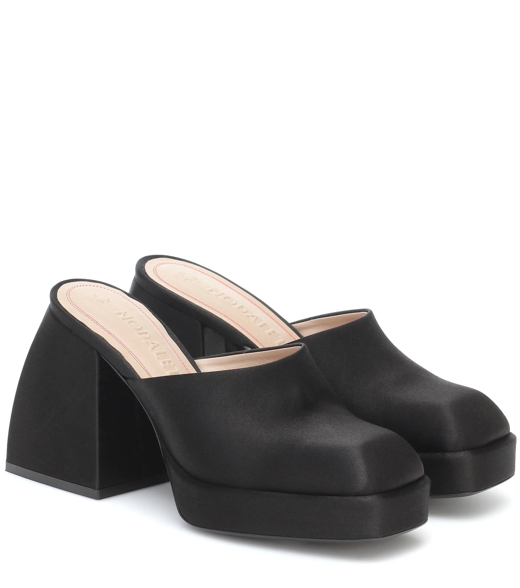 Bulla Geller satin platform mules - 1