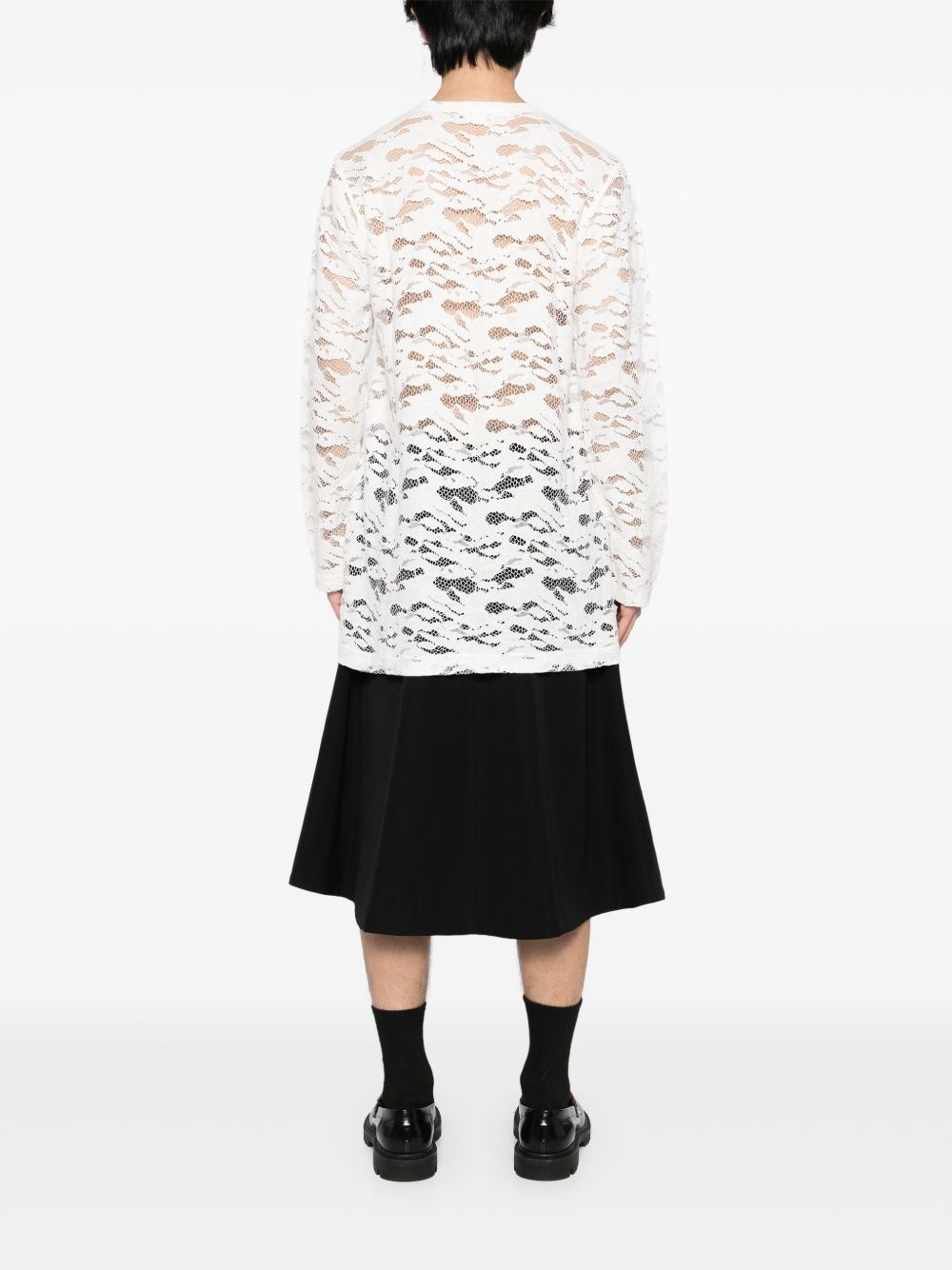 lace embroidery t-shirt - 4