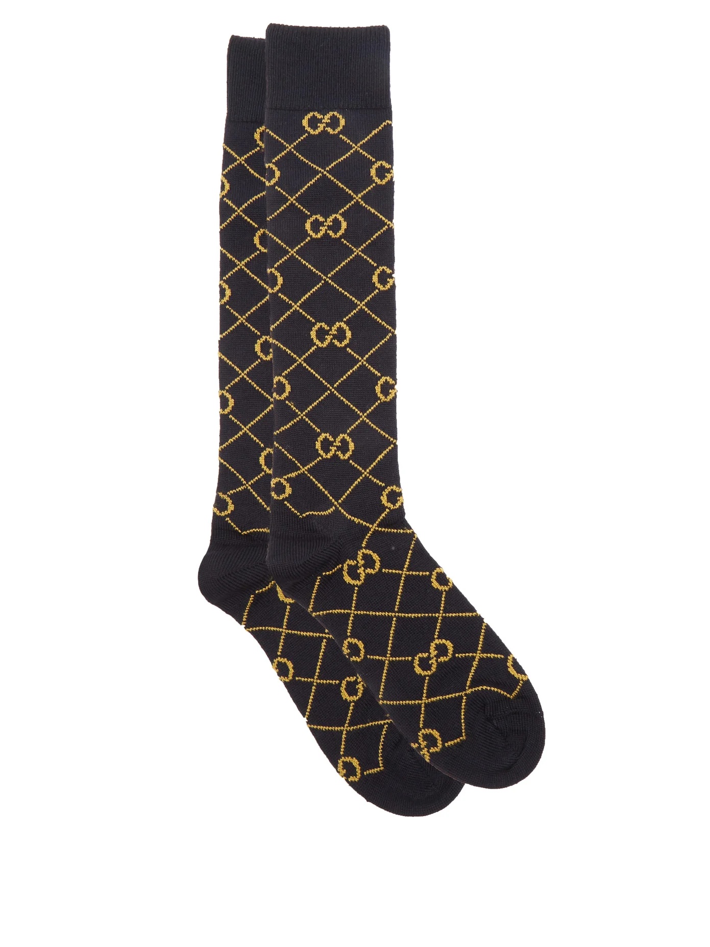 GG-jacquard wool-blend socks - 1