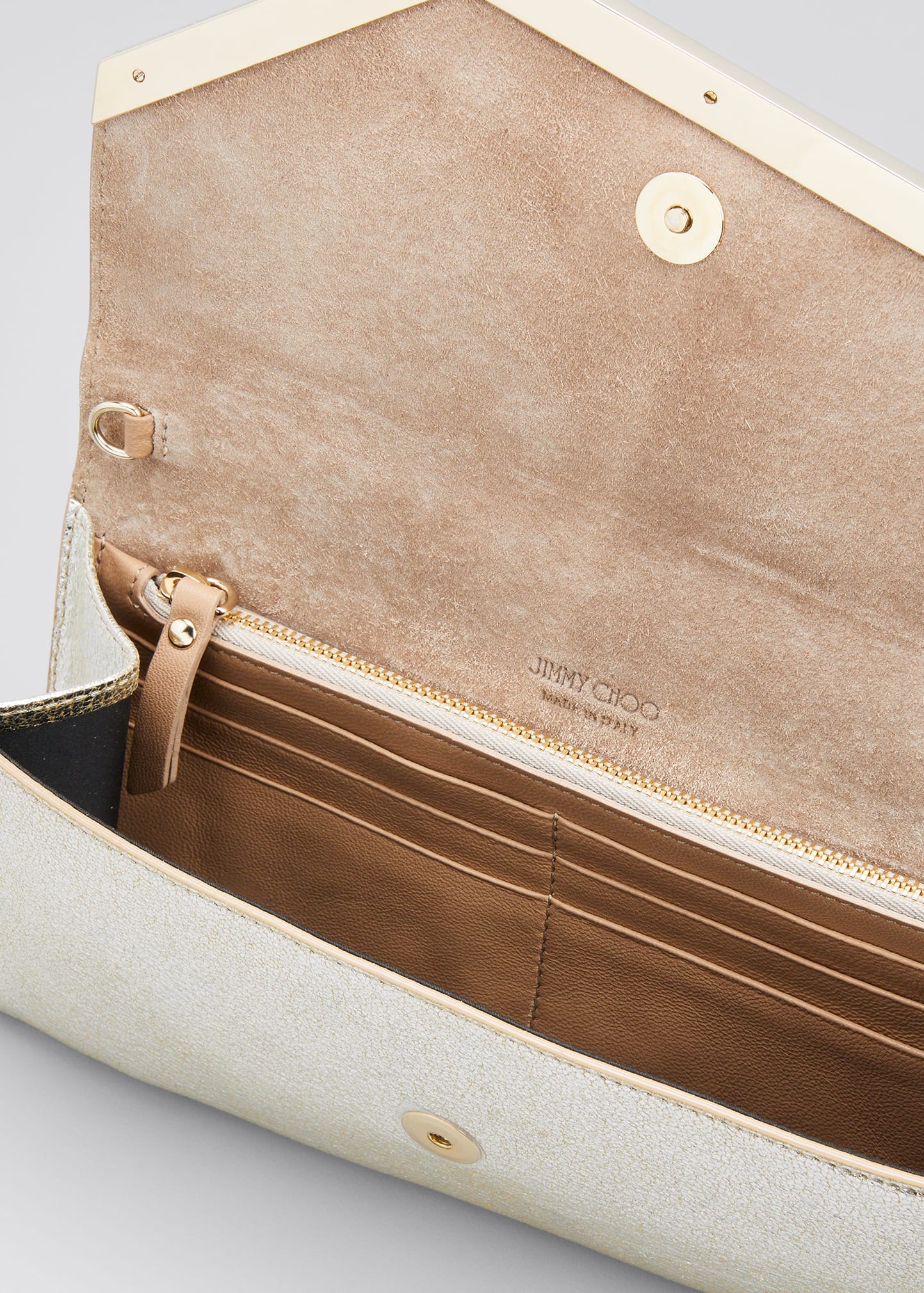 Emmie Glitter Leather Clutch Bag - 4