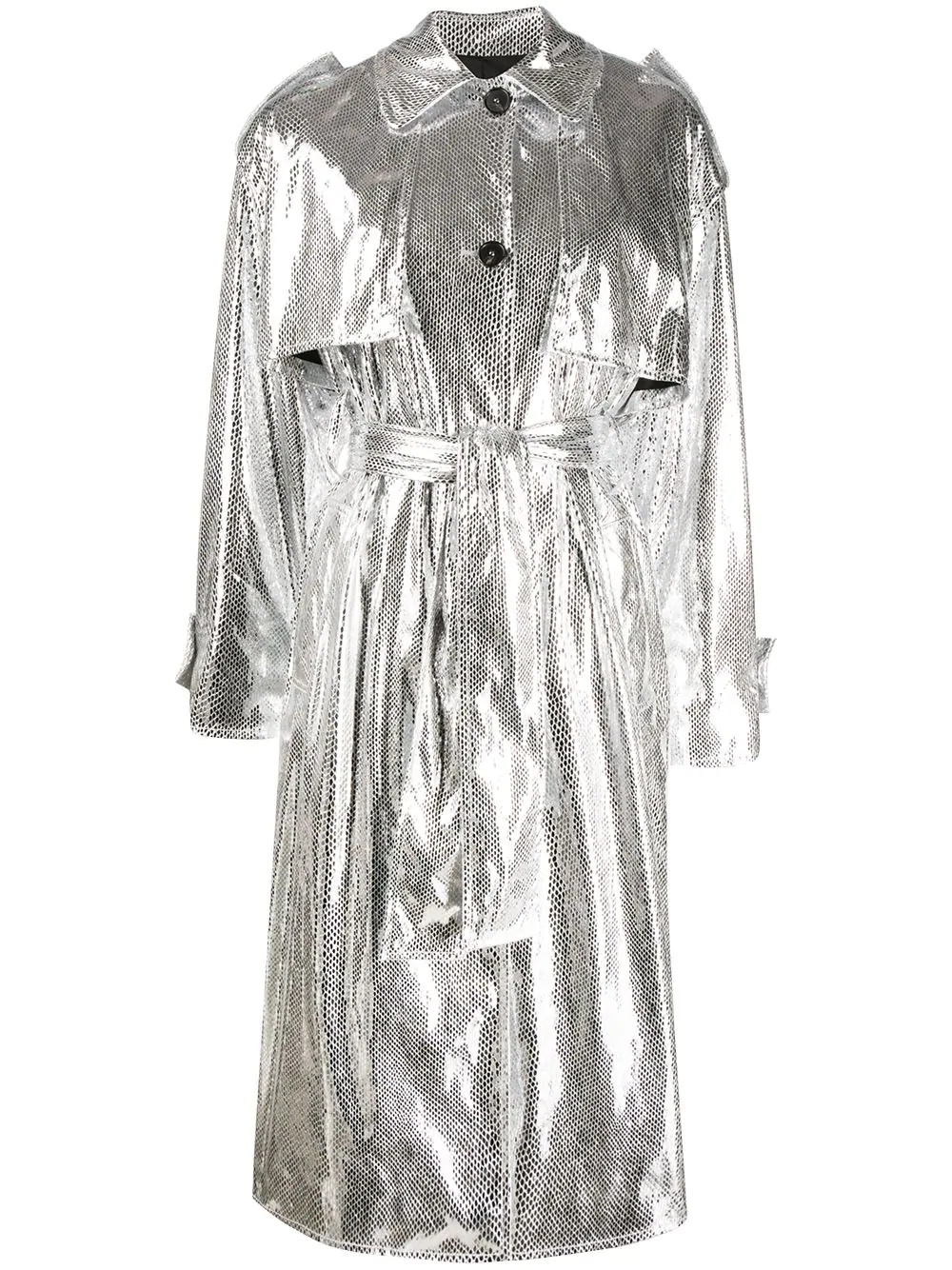 metallic trench coat - 1