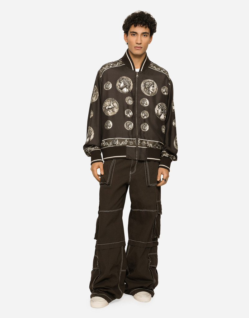 Dolce & Gabbana Coin print silk twill jacket outlook