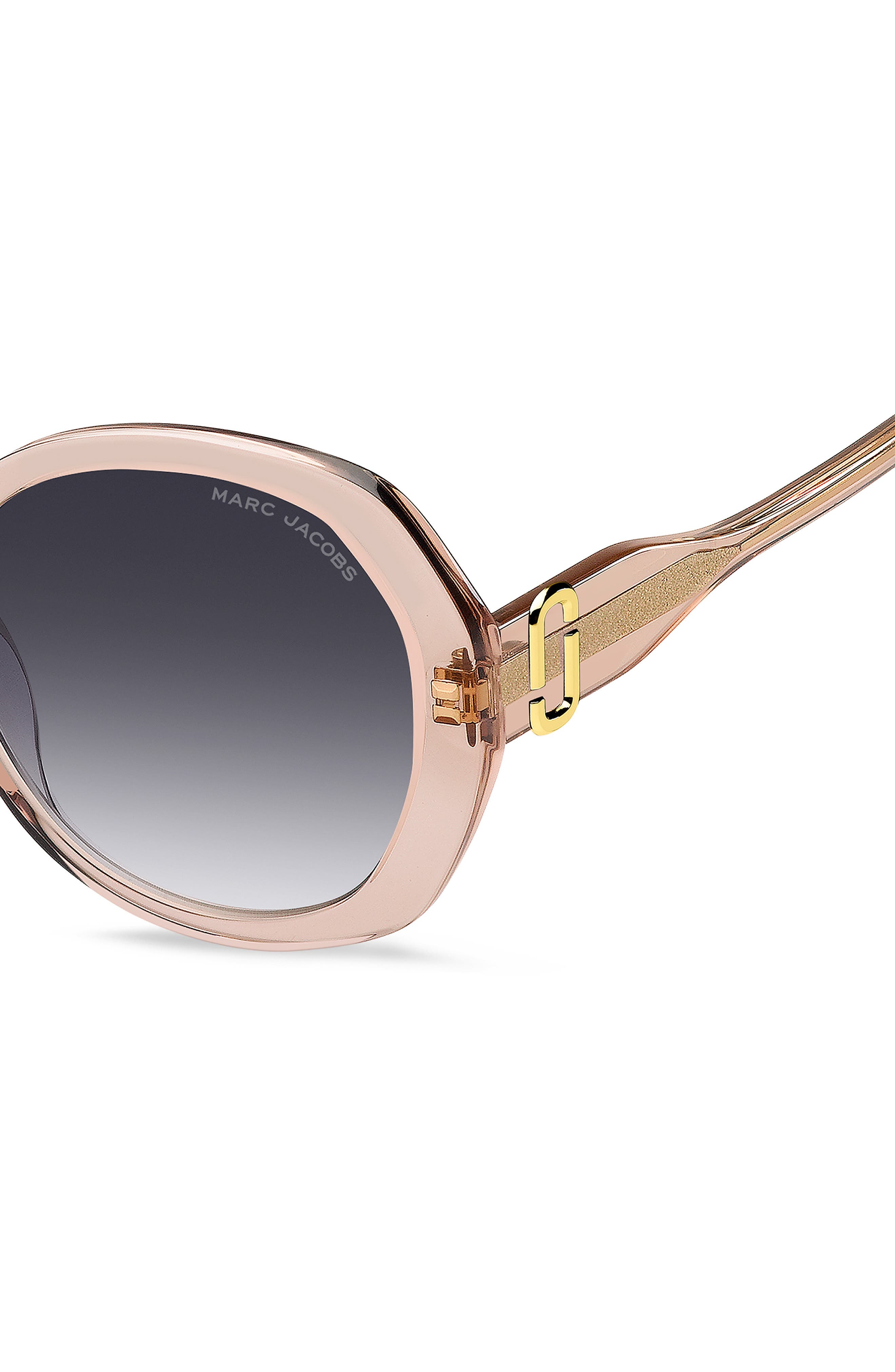 Marc Jacobs 55mm Gradient Oval Sunglasses in Beige/Dark Grey Sf at Nordstrom - 4