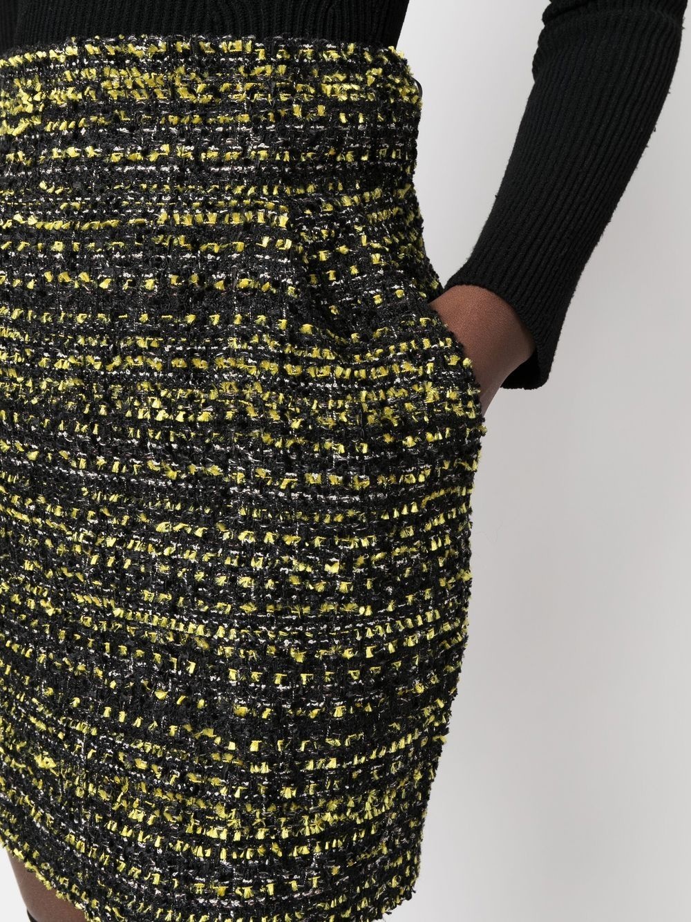 bouclé high-waisted skirt - 5