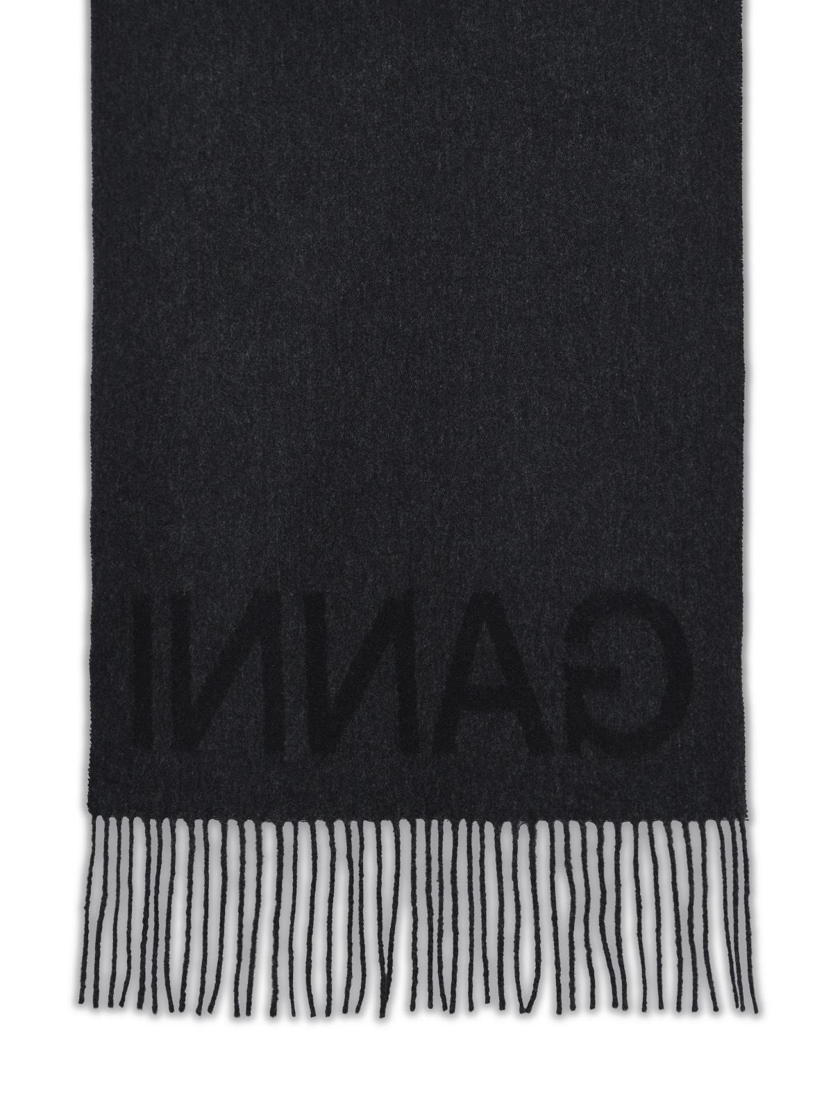 Ganni Black Recycled Wool Scarf Women - 3