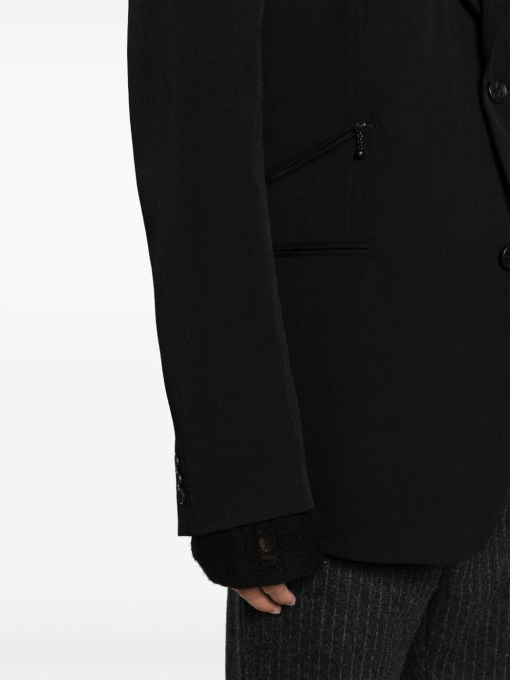 single-breasted wool blazer - 5