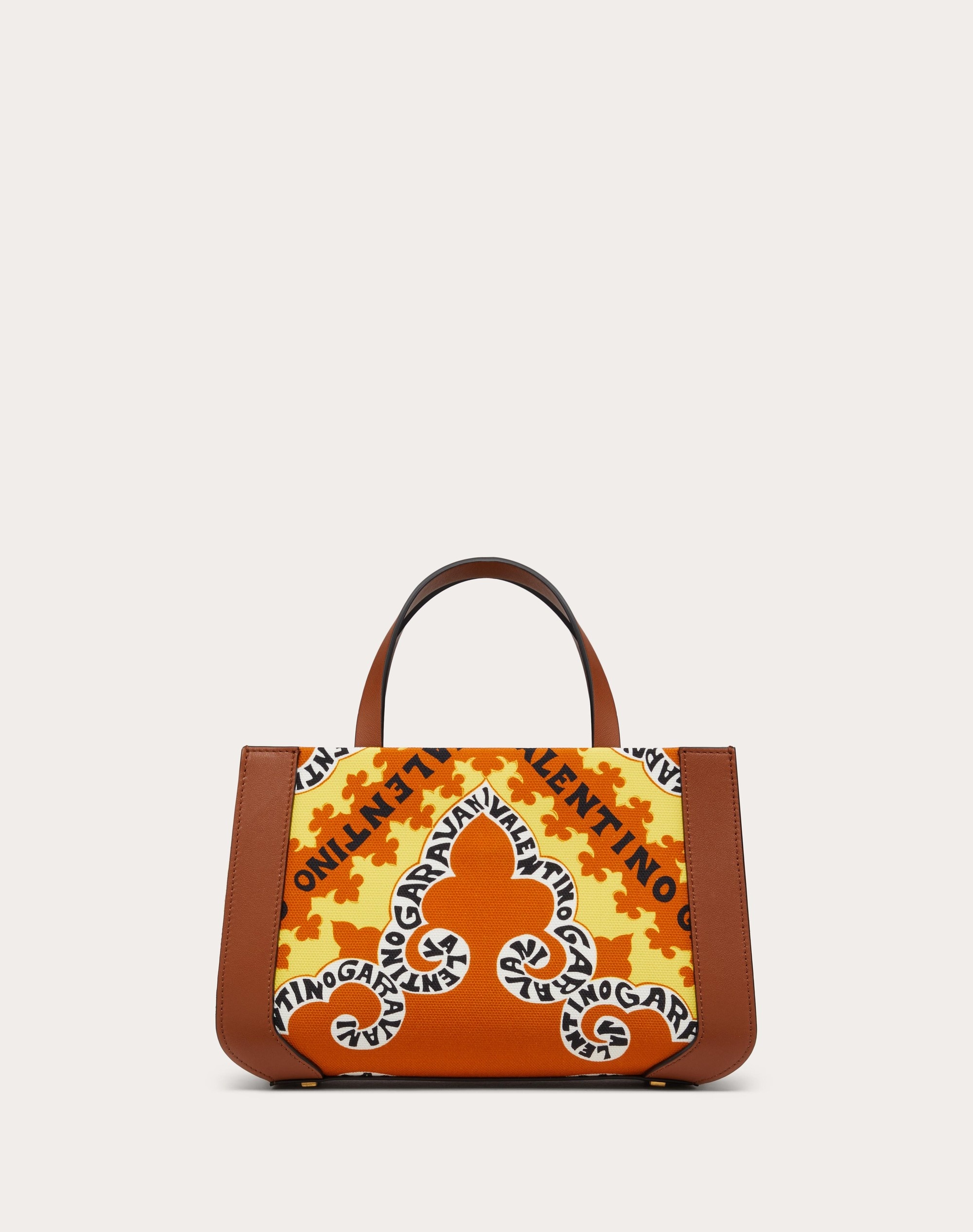 CANVAS VLOGO SIGNATURE HANDBAG WITH MINI BANDANA PRINT - 3