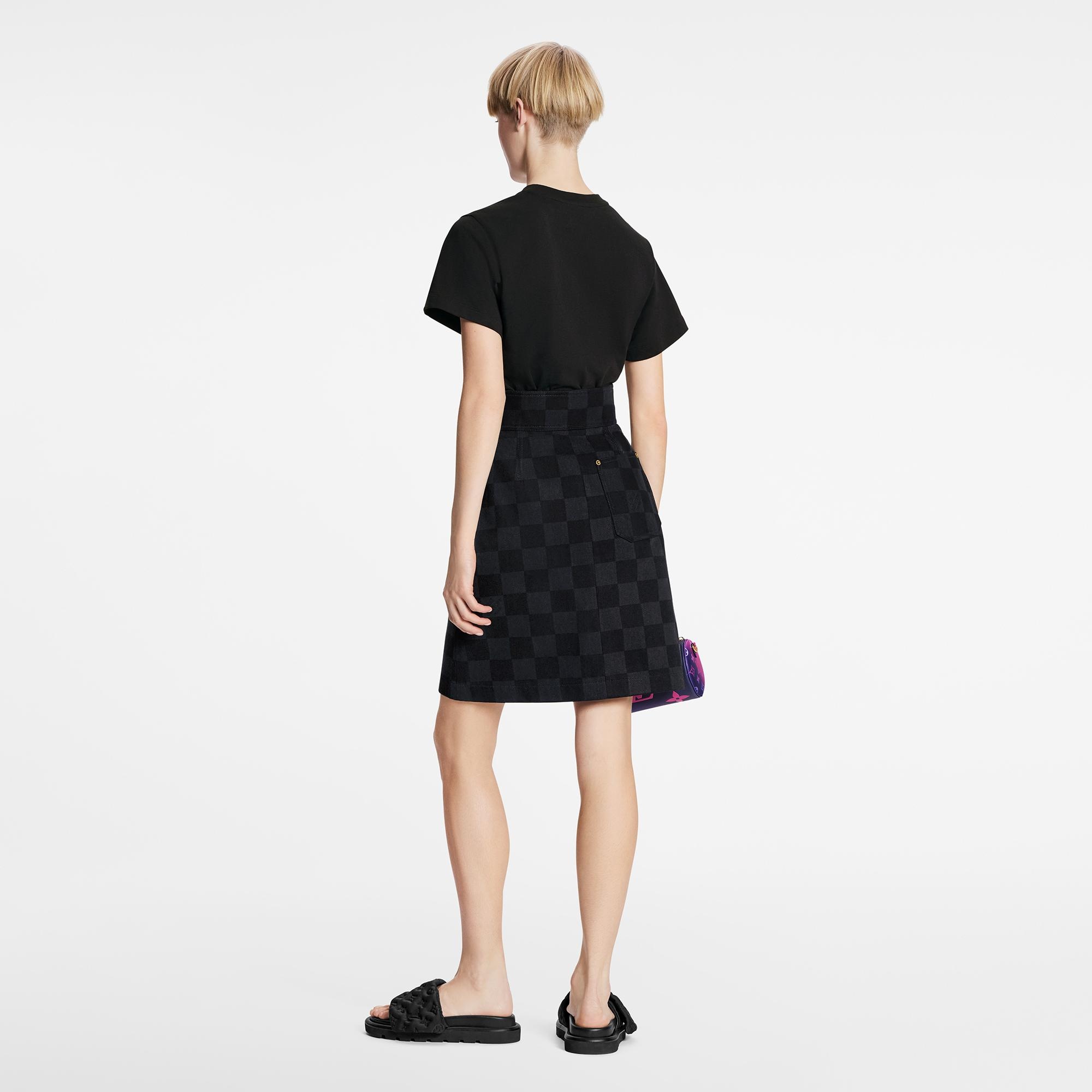 Damier Graphite Denim Pencil Skirt - 4