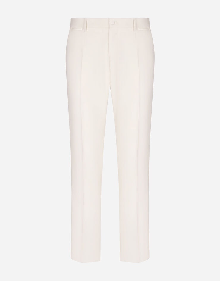 Stretch wool tuxedo pants - 1