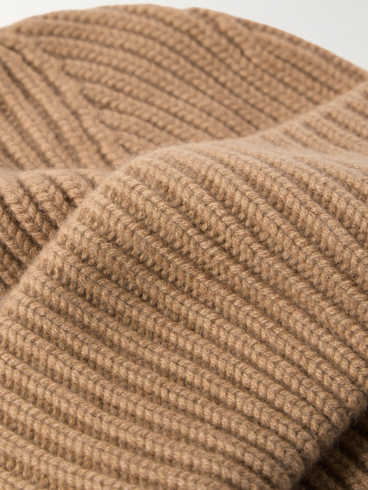 Ribbed cashmere beanie Beige - 3