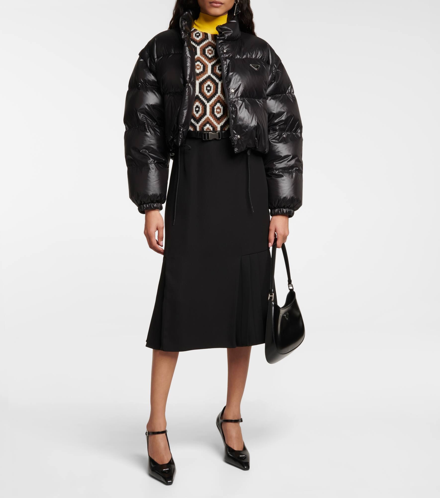 Re-Nylon crop down jacket - 2