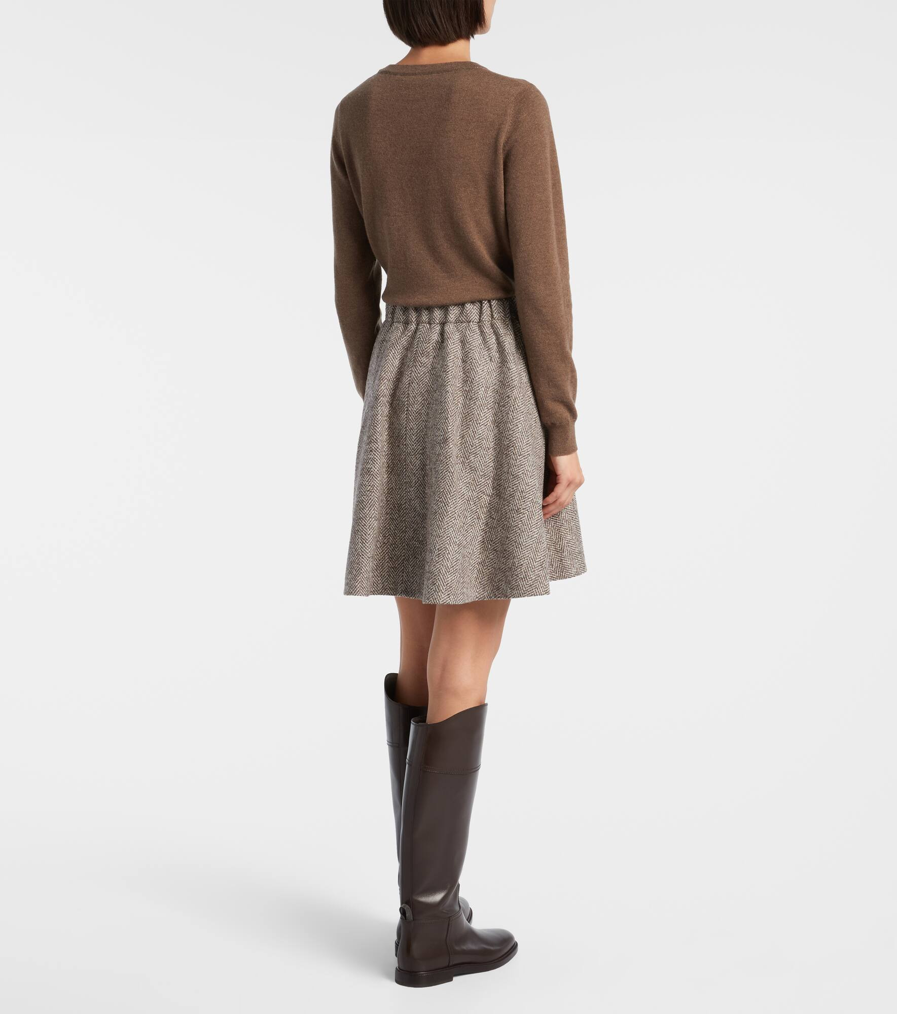 High-rise wool-blend miniskirt - 3