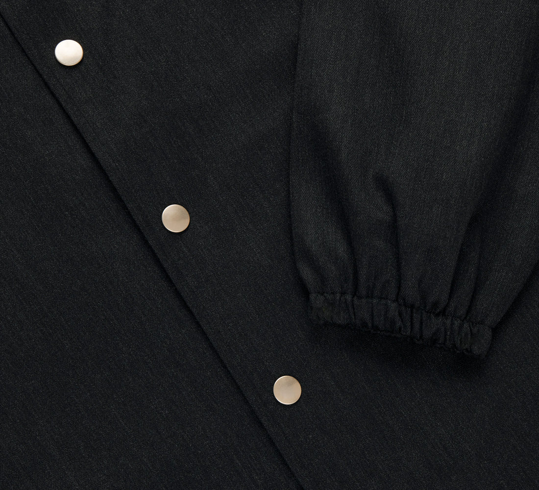 Coaches Jacket - Charcoal Wool - 4