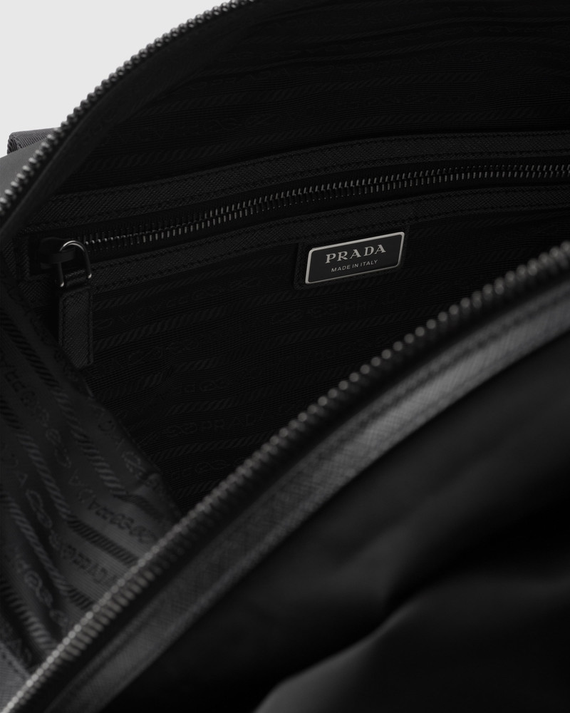 Re-Nylon and Saffiano leather duffle bag 4