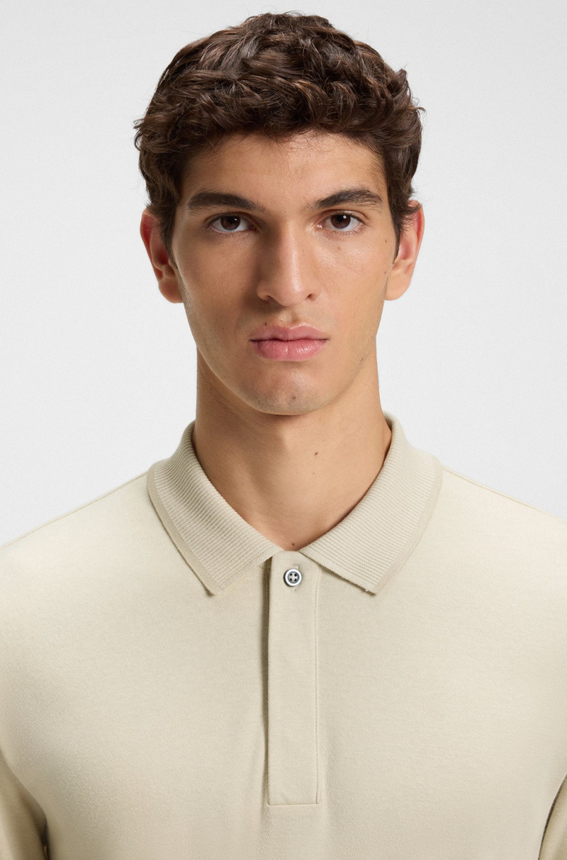 COVERED-PLACKET POLO SHIRT IN COTTON AND CASHMERE 3