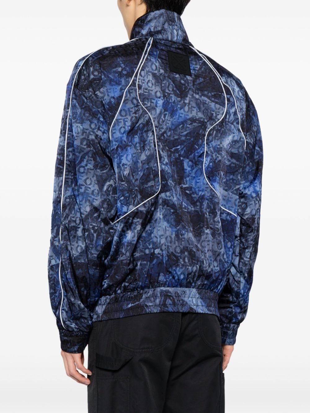 logo-jacquard windbreaker - 4