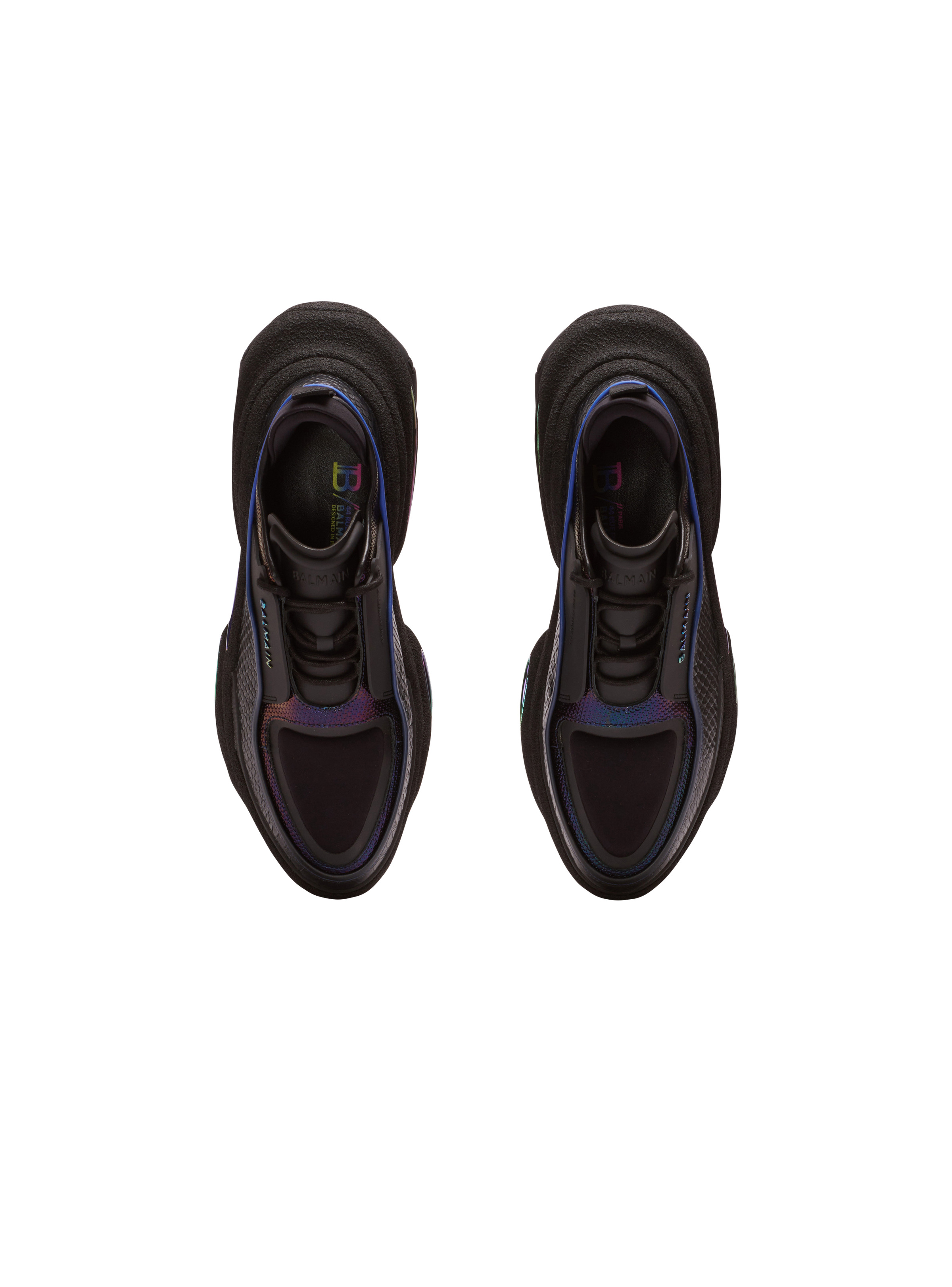 B-Bold low-top trainers in python-effect leather - 3