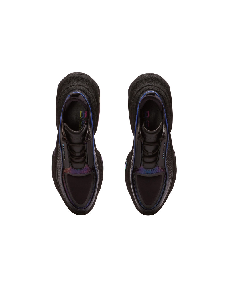 B-Bold low-top trainers in python-effect leather 3