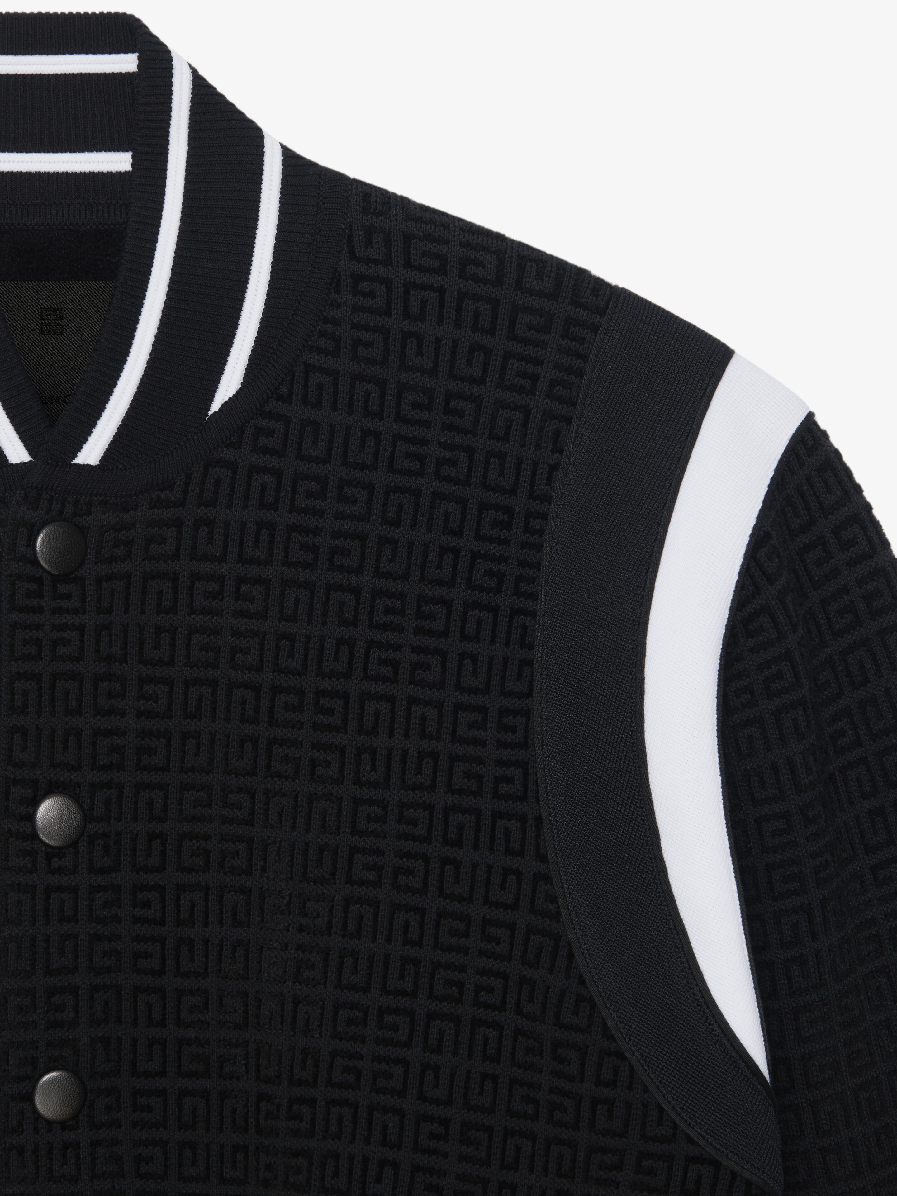 VARSITY JACKET IN 4G KNIT WITH VELVET EFFECT - 2