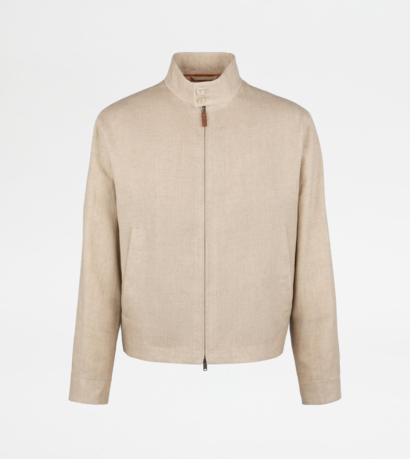 JACKET IN LINEN - BEIGE 1