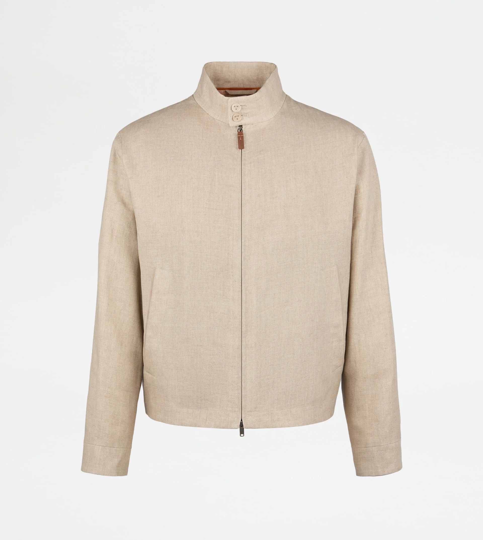 JACKET IN LINEN - BEIGE - 1