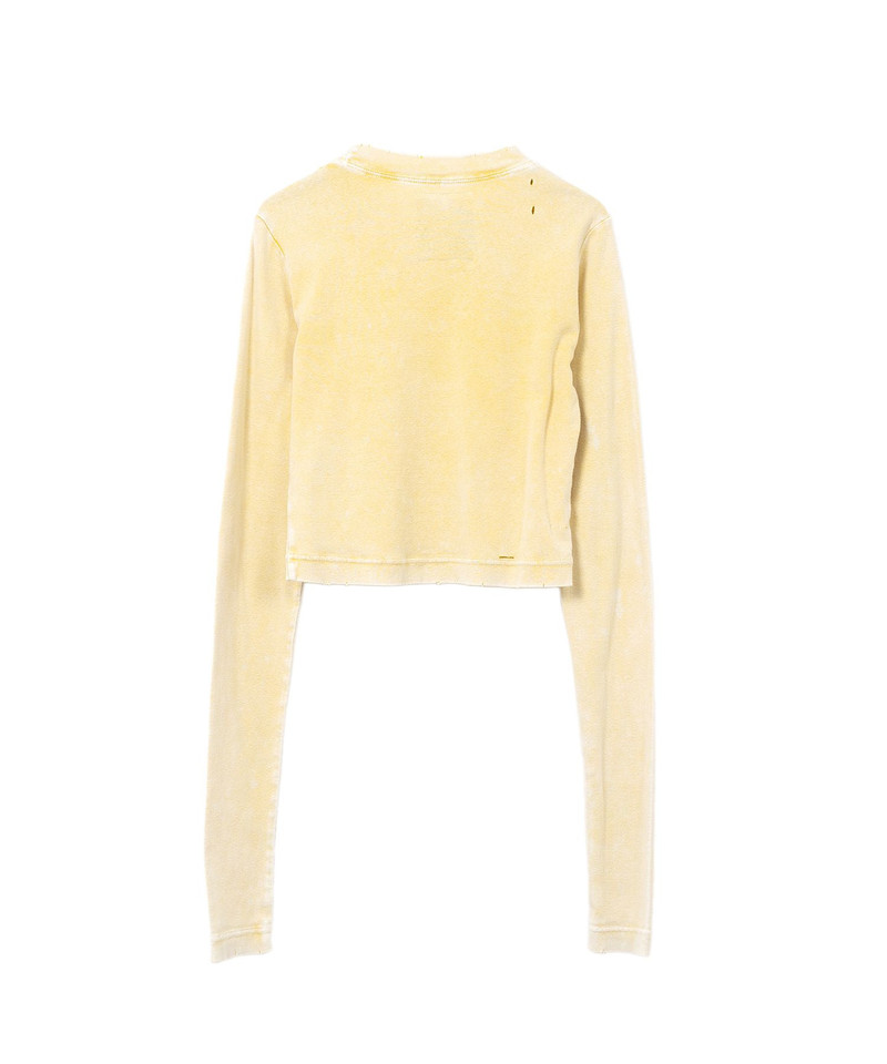 Bleached Cropped Long Sleeve T-shirt 27