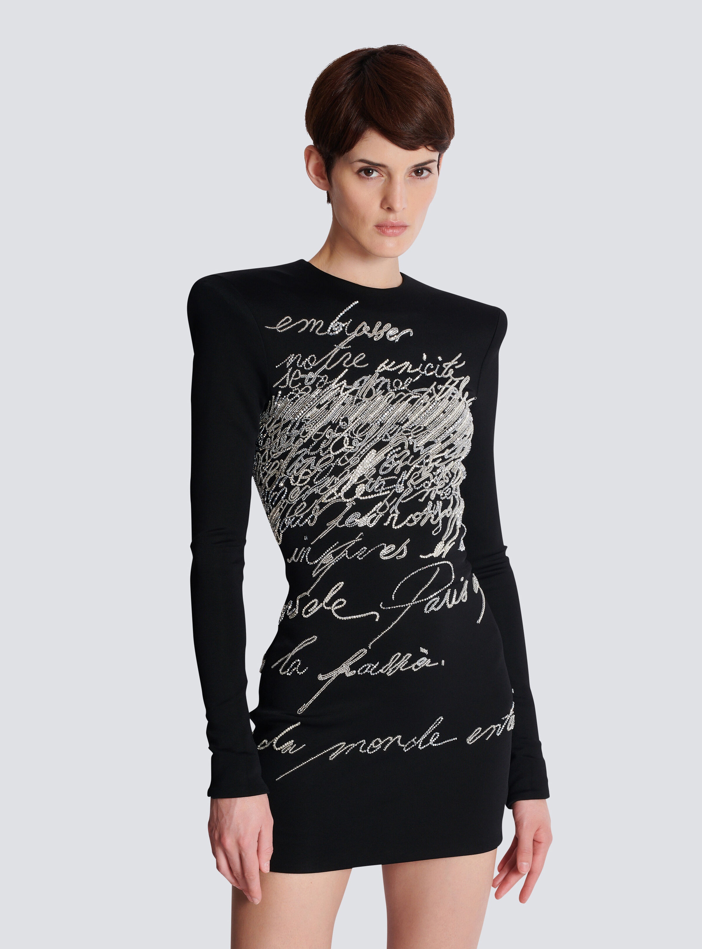 Short dress with "Love Letter" embroidery - 6