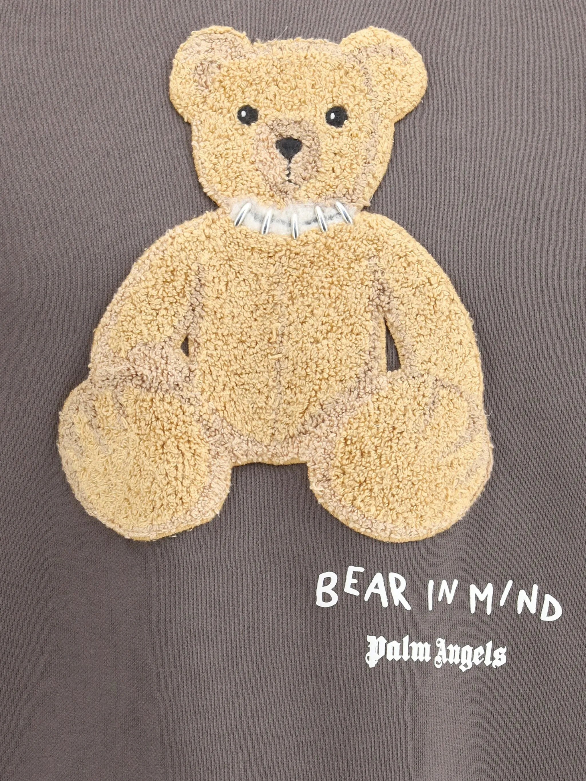 Palm Angels Teddy-applique Crew Neck Sweatshirt - 3