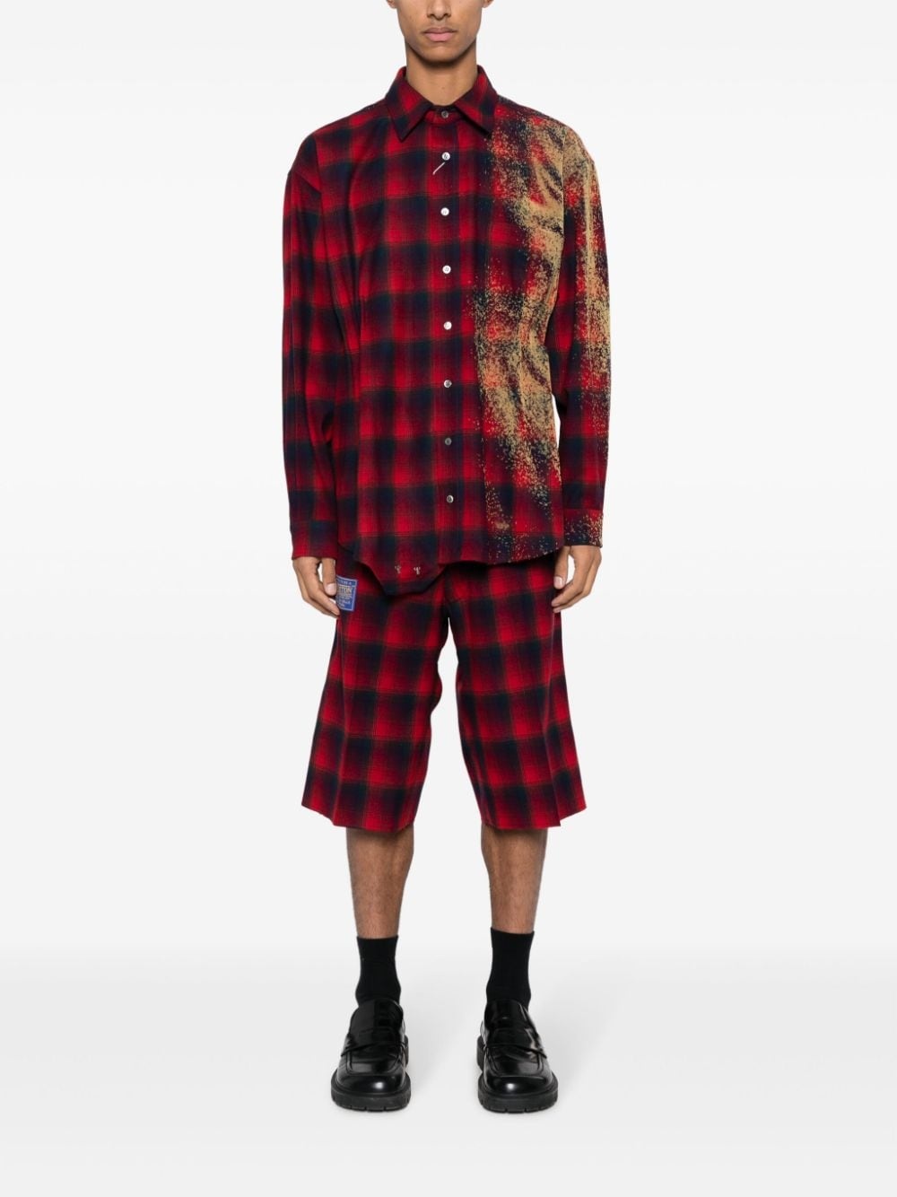tartan-check bermuda shorts - 2