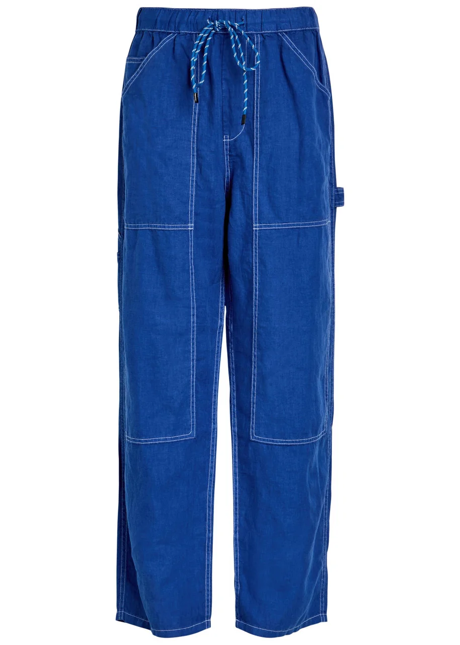 Rag & Bone Atlas Panelled Relaxed Straight-leg Linen Trousers - 1