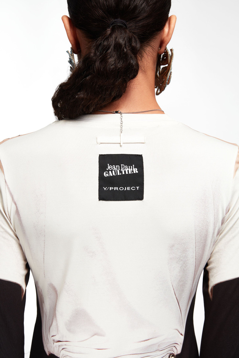 Trompe L'Oeil Y Belt Denim Maxi Dress 3