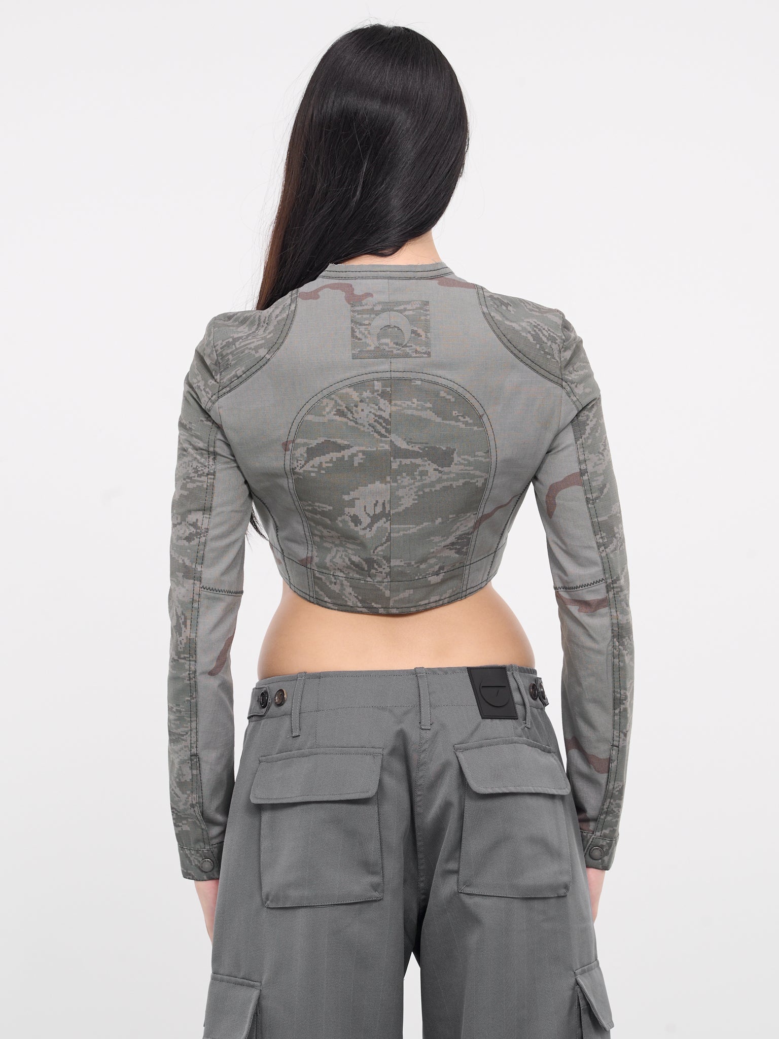 Regenerated Camo Crop Jacket - 3