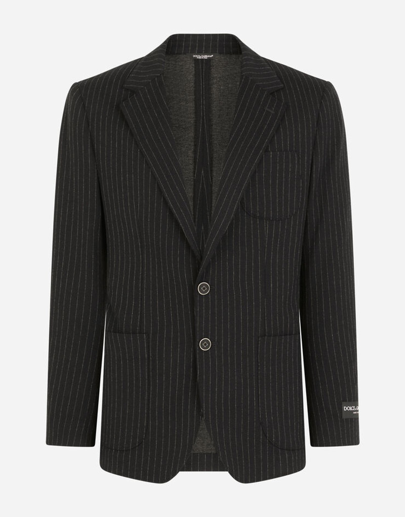 Pinstripe stretch jersey jacket 1